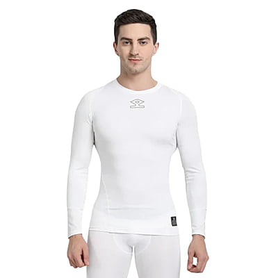SHREY COMPRESSION LONG SLEEVE TOP (MEDIUM WHITE)